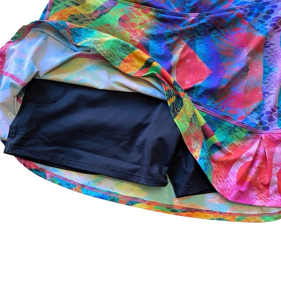Dona Jo Sz 2 L Jojo Multicolor Skirt Skort - Picture 2 of 5